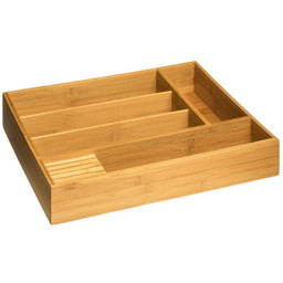 5five Simply Smart Organizer na sztućce bambusowy, 5 przegródek, 38 x 28 cm