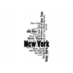 90 60cm Obraz Napis ...New York druk płótno rama