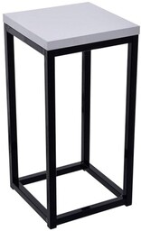 Kwietnik LOFT H-40 cm kwadrat czarny BIAŁY