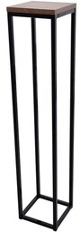 Kwietnik LOFT H-100 cm kwadrat czarny ZŁOTY