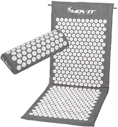 SZARA MATA ZDROWOTNA DO AKUPRESURY 130x50 CM Z KOLCAMI NA BÓL PLECÓW