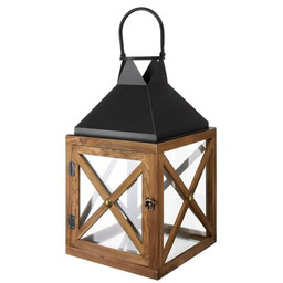 MY HOME Lampion Dark Wood 66558 Antracytowo-brązowy Zyskaj