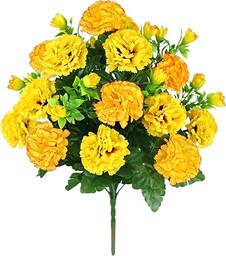 Flair Flower Sztuczny bukiet goździków, 42 cm, sztuczne kwiaty, goździki, bukiety kwiatów, jedwabne kwiaty, sztuczne kwiaty, jak prawdziwe, dekoracyjne kwiaty, bukiet, element środkowy, bukiet