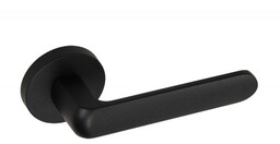 Klamka drzwiowa GAMET ORGANIC DH29-26J-L31 z rozetą okrągłą, czarny mat