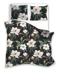 Faro Pościel bawełniana 160x200 Flovery 005 kwiaty zielona biała 23