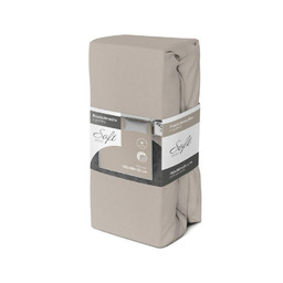 Faro Prześcieradło jersey z gumką soft 180x200 szare na materac 25 cm