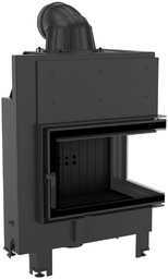 Kominek powietrzny stalowy KRATKI MBM prawy BS 10 kW Ø 200 czarne
