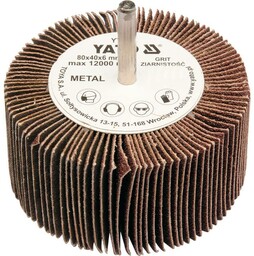 Yato Ściernica listkowa trzpieniowa 80x40x6 p150 YT-83386