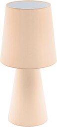 EGLO CARPARA lampa stołowa wysokość 47 cm, materiał tekstylny, 12 W, pastelowy morelowy
