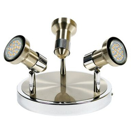 Plafon ARKON 3x50W GU10 satyna nikiel chrom bez żarówek CANDELLUX