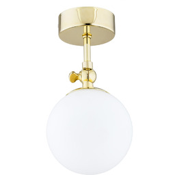 Plafon szklana kula LATINA 4001 biel i złoto Argon