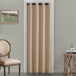 XTMYI Zasłony do drzwi przesuwnych 219 cm długości, pojedynczy panel zasłonowy, wodoodporne izolacyjne termiczne zasłony zaciemniające do sypialni, okna, łazienki, drzwi, 102 x 209 cm długości,