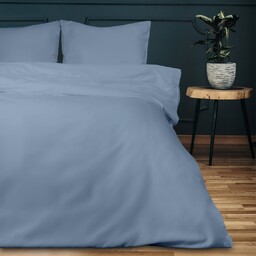 Darymex Pościel satynowa 140x200 niebieska 009 jednobarwna