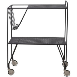 House Doctor USE Wózek Barowy - Stolik na Kółkach / Czarny