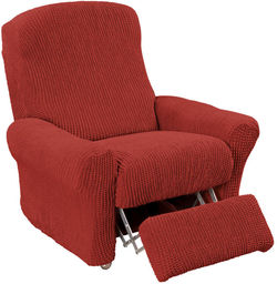 Decodoma Super streczowe pokrowce GLAMOUR cegła fotel relaks (sz. 70 - 90 cm)
