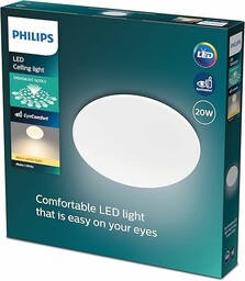 Philips LED Lampa sufitowa Moire 17W, 4000 K, biała, 15 000 godz. świecenia