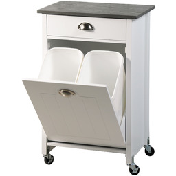 Kesper Wózek kuchenny z koszem na śmieci, 50 x 37 x 79 cm