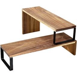 WENKO Półka kuchenna narożna, drewno akacjowe, Vali