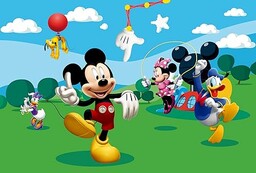 AG Design FTD 0253 Disney Mickey Mouse, papierowa fototapeta - 360 x 254 cm - 4 części, papier, wielokolorowa, 0,1 x 360 x 254 cm