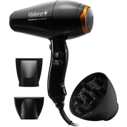 Valera Silent Jet 8500 Ionic RC Night Black, suszarka do włosów z dyfuzorem, 2000W, cicha praca, profesjonalna jakość