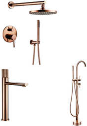 ZESTAW bateria prysznicowa ROSIE + bateria umywalkowa RABENA + wannowa RANEA