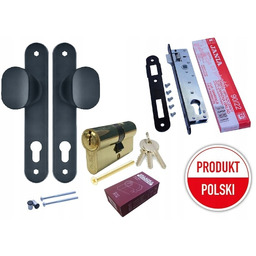 Pochwyt Pochwyty Zamek Wkładka Do Furtki Z 3 Kluczami Grafit Zestaw Premium