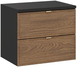 Szafka pod umywalkę z blatem 60 cm zestaw Talia Casella (Set-tc b black 60cm), elegancka