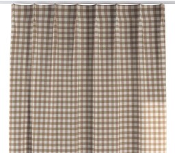 Zasłona na haczykach flex pojedynczych, beżowo-biała kratka (1,5x1,5cm), Quadro