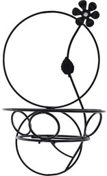 KWIETNIK ŚCIENNY WISZĄCY CZARNY KWIAT