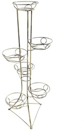 KWIETNIK METALOWY NA KWIATY ZŁOTY 117 cm (6 donic)