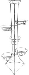 KWIETNIK METALOWY NA KWIATY SREBRNY 117 cm (6 donic)