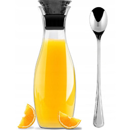 Vialli Duża Karafka 1,3 L Szklana Amo Z Korkiem Wody Soku Amefa Łyżka Latte