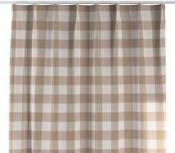 Zasłona na haczykach flex pojedynczych, beżowo-biała krata (5,5x5,5cm), Quadro