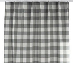 Zasłona na haczykach flex pojedynczych, szaro-biała krata (5,5x5,5cm), Quadro