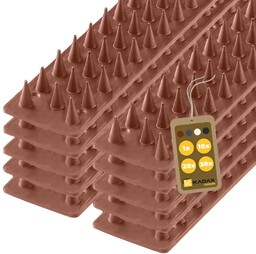 Plastikowe kolce Tosta przeciw ptakom 50 cm brązowe 10 szt.