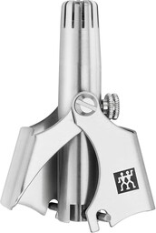 ZWILLING Trymer do włosów w nosie i uszach (bezpieczne usuwanie włosów, wewnętrzne ostrza, szczoteczka do czyszczenia w zestawie), premium, srebrny, 50 mm