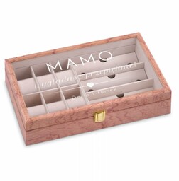 Szkatułka drewniana na zegarki i okulary z grawerem dla mamy