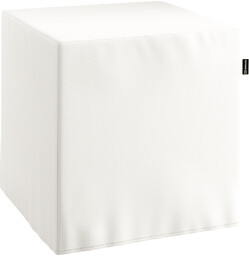 Pufa kostka, biały, 40 x 40 x 40 cm, Cotton Panama
