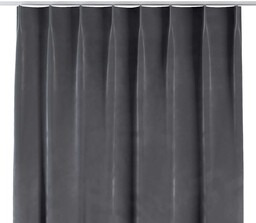 Zasłona na haczykach flex pojedynczych, grafitowy szary, Velvet