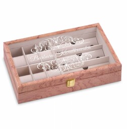 Szkatułka drewniana na zegarki i okulary z grawerem dla niej