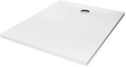 New Trendy Nex brodzik konglomeratowy prostokątny 90x80x3,5 cm biały B-0456