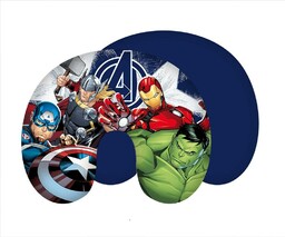 Jerry Fabrics Poduszka turystyczna rogal Avengers Heroes granatowa kolorowa