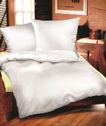 Greno Pościel satynowa 160x200 biała Jednobarwna Bielbaw