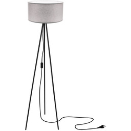 Lampa podłogowa szara trójnóg Shanti 51-38722, abażur, stojąca, do czytania