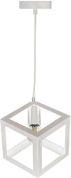 Loftowa LAMPA wisząca SWEDEN 306890 Polux metalowa OPRAWA zwis KOSTKA kwadratowa klatka cube biała