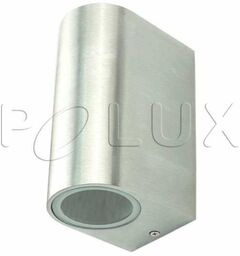 Zewnętrzna LAMPA elewacyjna BOSTON 304599 Polux metalowa OPRAWA ścienna KINKIET do ogrodu outdoor IP44 satyna szczotkowana