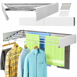 Suszarka Ścienna Składana Metalowa 100cm Wisząca Rozkładana na pranie mocna
