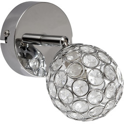 Candellux STARLET 91-85781 kinkiet lampa ścienna chrom kryształki 1X40W G9