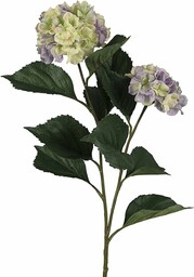 BELLAFIORA 01AMAZ0444123 sztuczne kwiaty, hortensja, 2 kwiaty, 1 m, niebieski/zielony