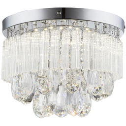 Candellux LONELLA 98-44792 plafon lampa sufitowa chrom kryształki 12W neutralna LED 28cm